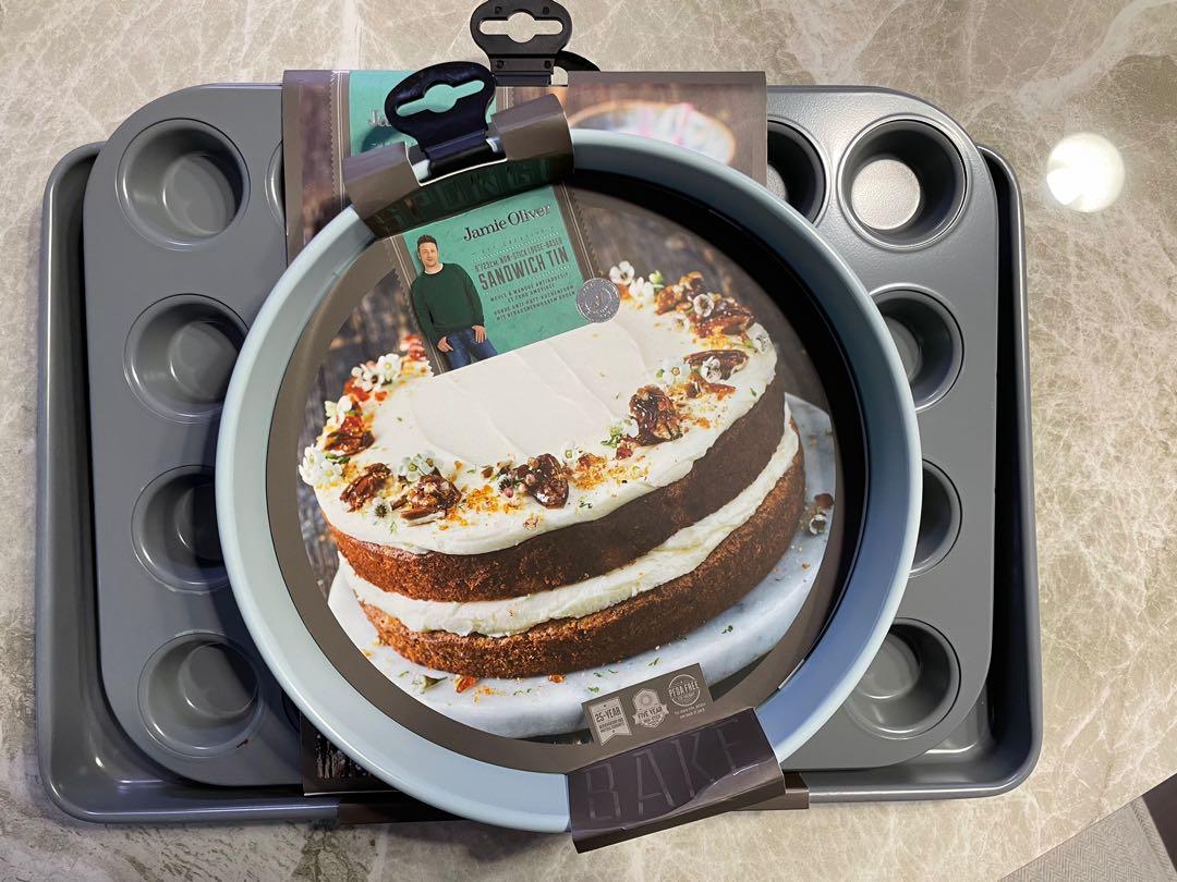 Jamie Oliver set Sandwich cake tin Muffin tin Baking tray Furniture Home Living Kitchenware Tableware Cookware Accessories on Carousell
