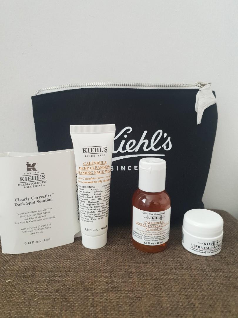 Kiehl's skincare set (Category: Face Care) located in Antipolo. Submitted by j_stats (Listing ID 1109678650, Image 1). Description: all descriptions can be viewed at the pictures. the set is authentic rfs: i have the full size of all products so i don't need the set.