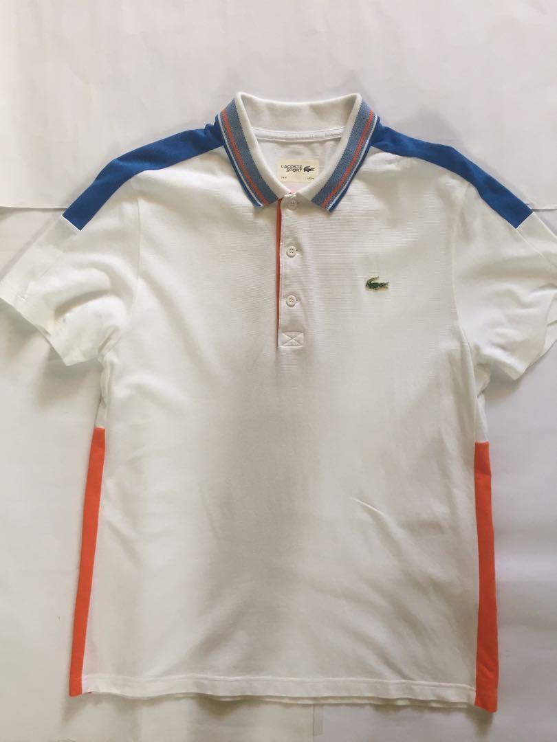 blue orange polo shirt