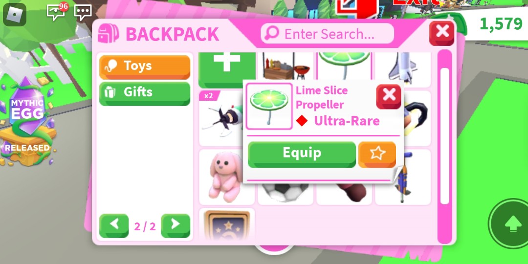 Lime slice propeller adopt me Roblox, Hobbies & Toys, Toys & Games on