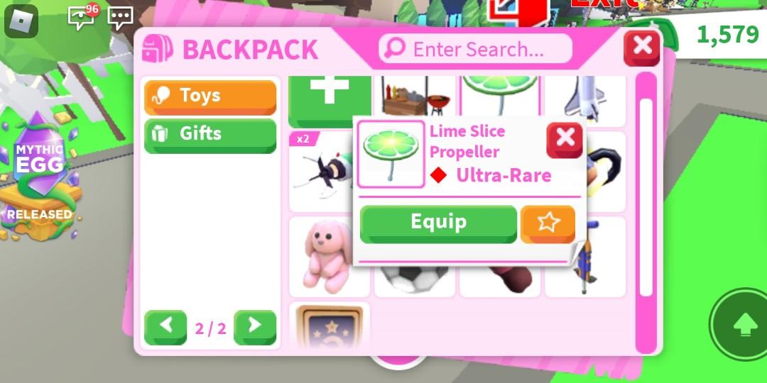 Lime slice propeller adopt me Roblox, Hobbies & Toys, Toys & Games on