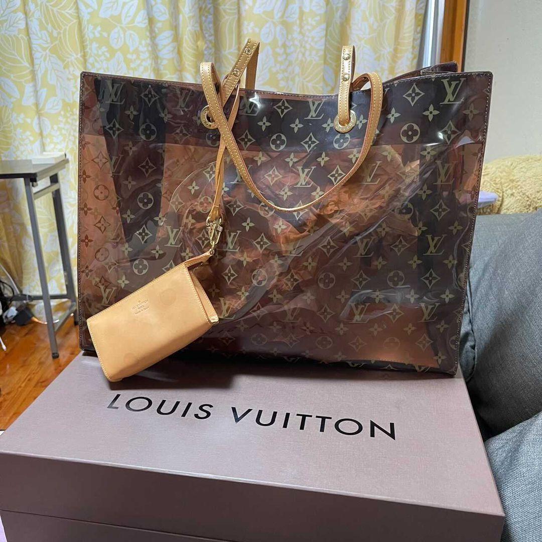 limited LV clear tote bag, Luxury, Bags & Wallets on Carousell