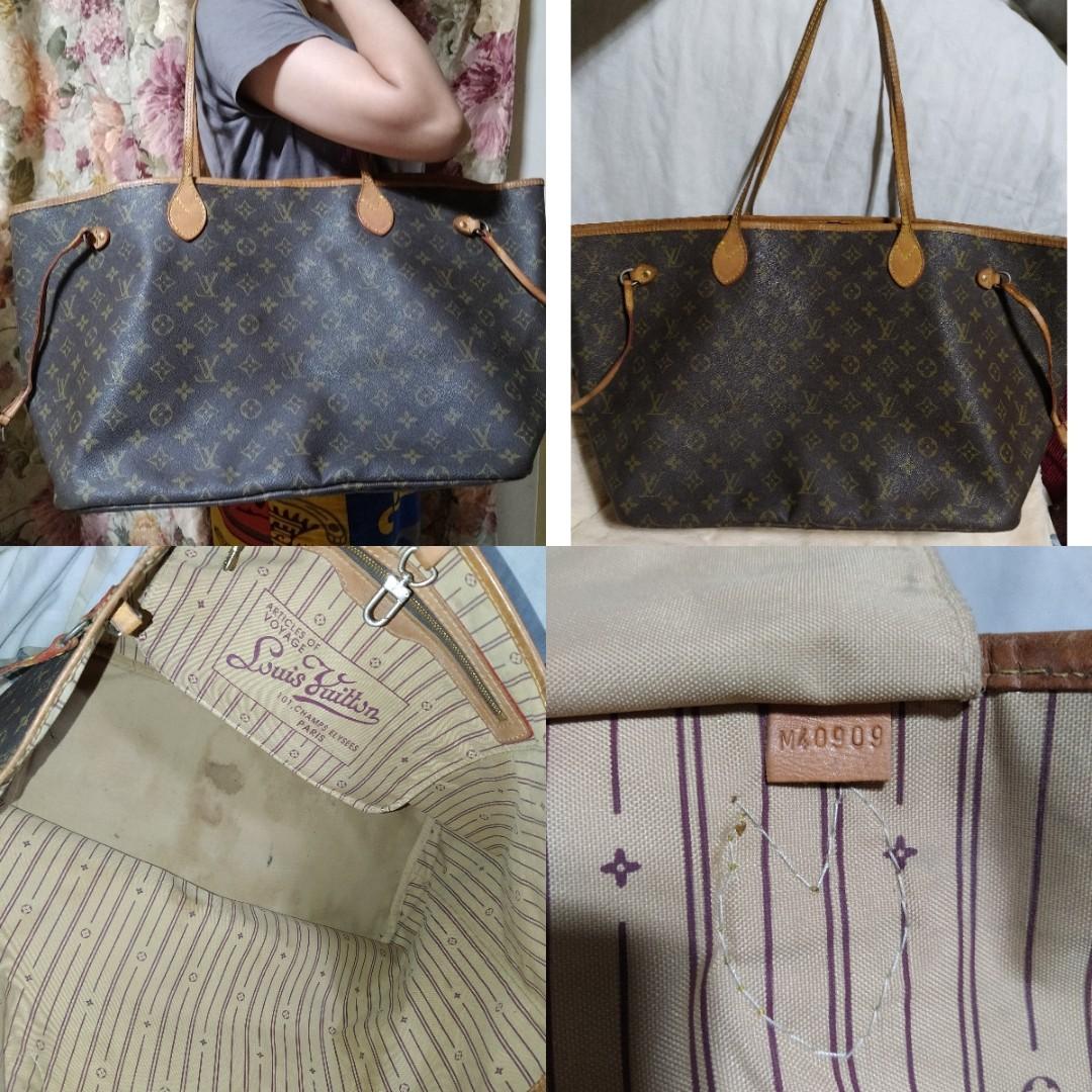 LV NEVERFULL MM SIZE, Luxury, Bags & Wallets on Carousell