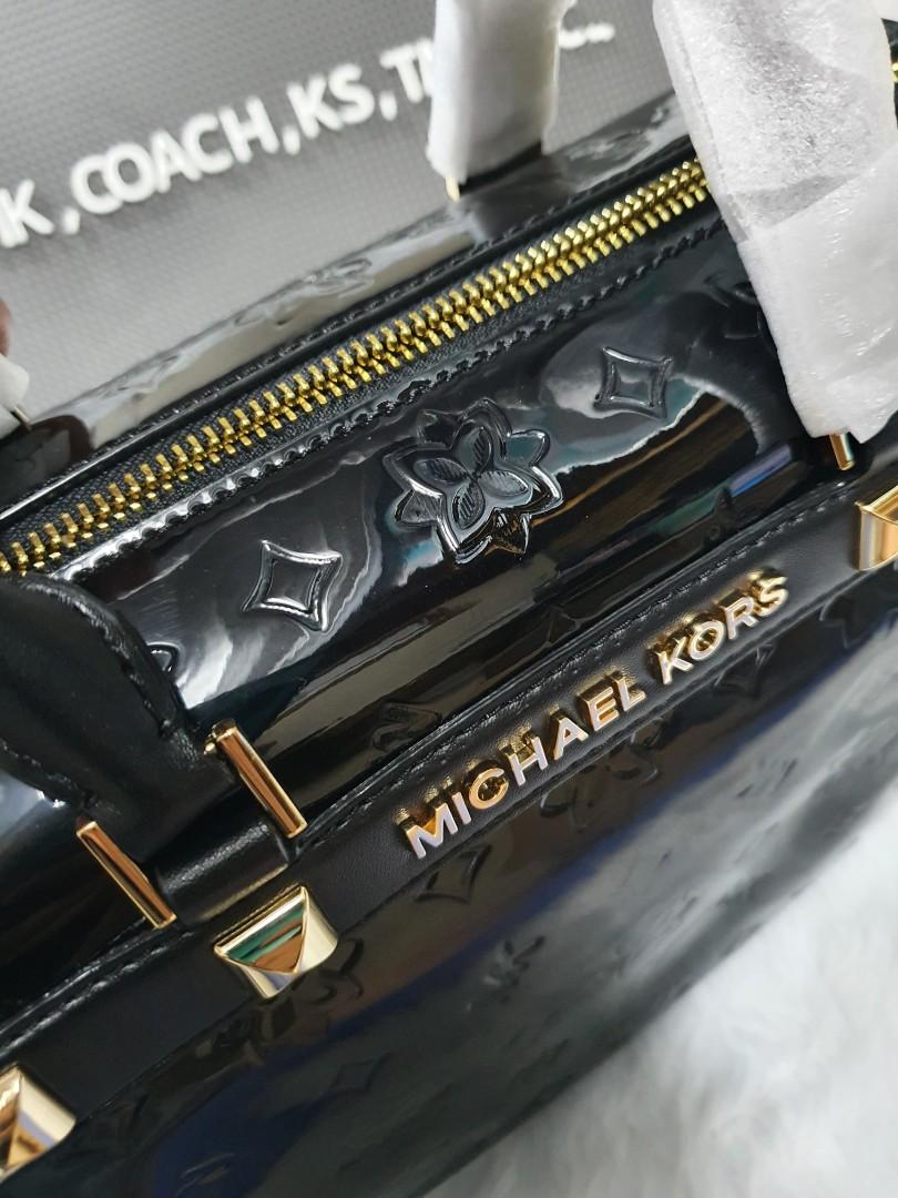 Michael Kors Kara duffle bag black original Luxury Bags Wallets on Carousell