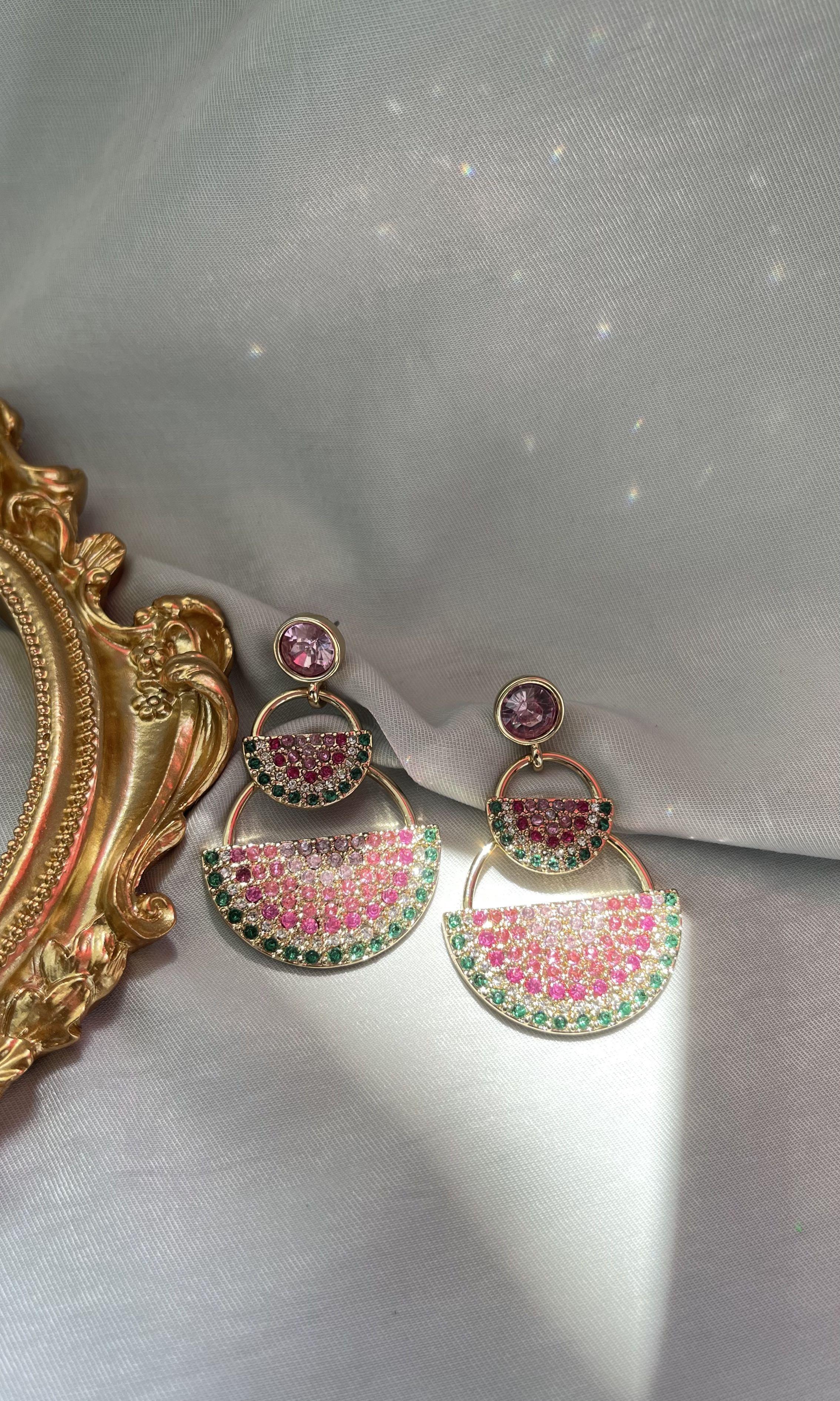 Minicci swing earrings 5cm long Women s Fashion Jewelry Organisers Body Jewelry on Carousell