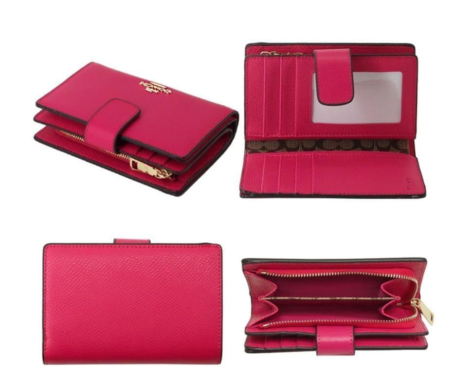 New Original Coach 4 Colors women Medium wallet fold over purses For Women Come With Complete Set Suitable For Gift