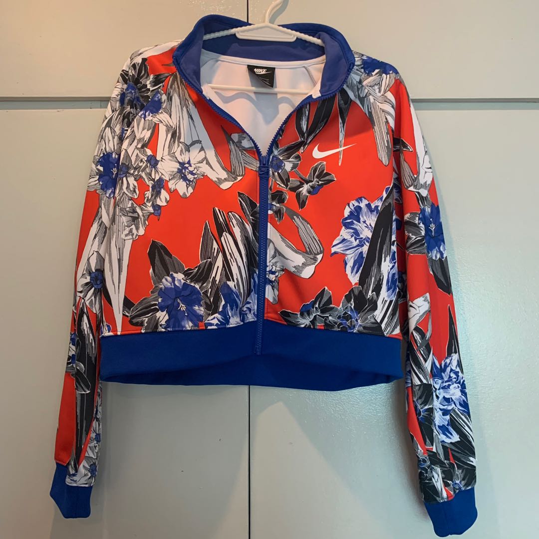 nike red floral jacket