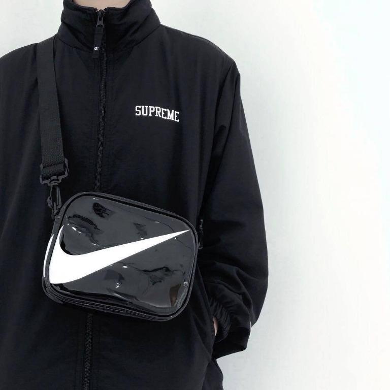Nike Mini Swoosh PVC Sling Bag in Box Hipster Bag Unisex Women Bag Cross Body Bags Korean style