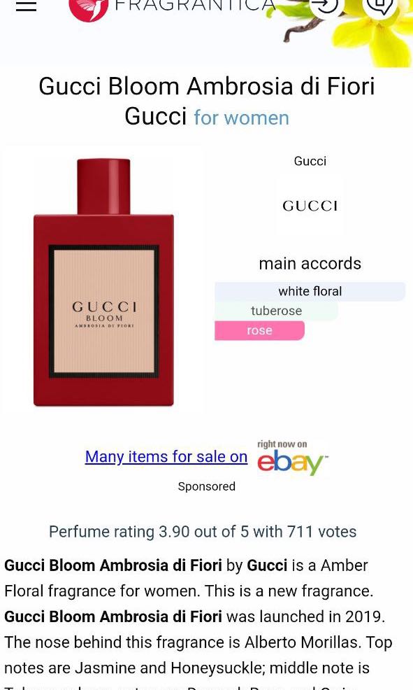 Gucci bloom fragrance on sale notes
