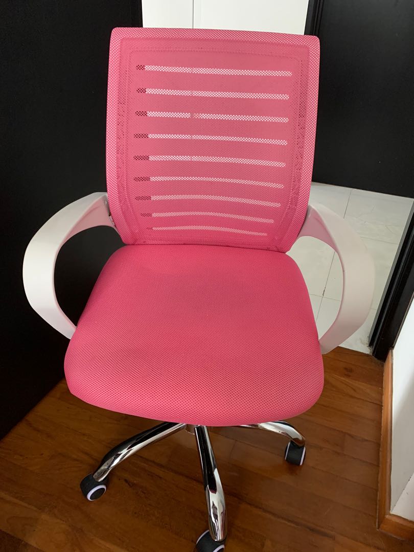 Pink Home Office Chair, Furniture & Home Living, Furniture, Chairs on