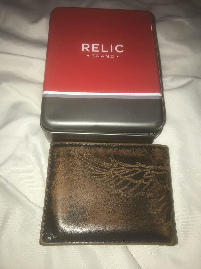 Auth Relic Trifold Leather Wallet, Men 