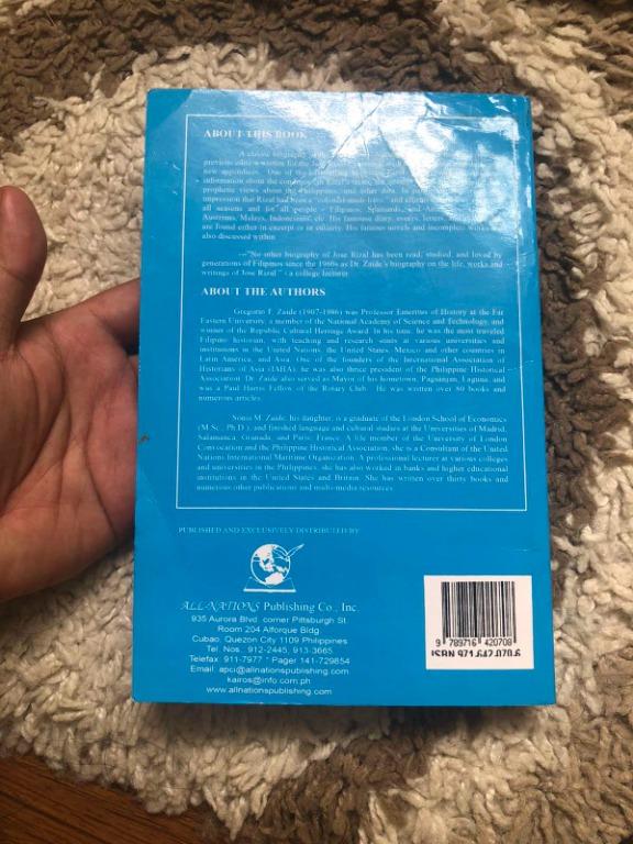 Rizal by Zaide (Category: Textbooks) located in Pateros City. Submitted by miguelignacio21 (Listing ID 1109596055, Image 2). Description: Hello I am selling my book on Rizal by Gregorio Zaide. This textbook is good for College Use. RFS: decluttering (pagbabawas ng gamit) Mode of Payment: GCASH/BDO online transfer Thank you! .