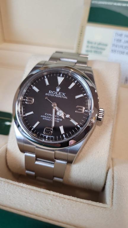 Rolex explorer white cheap gold