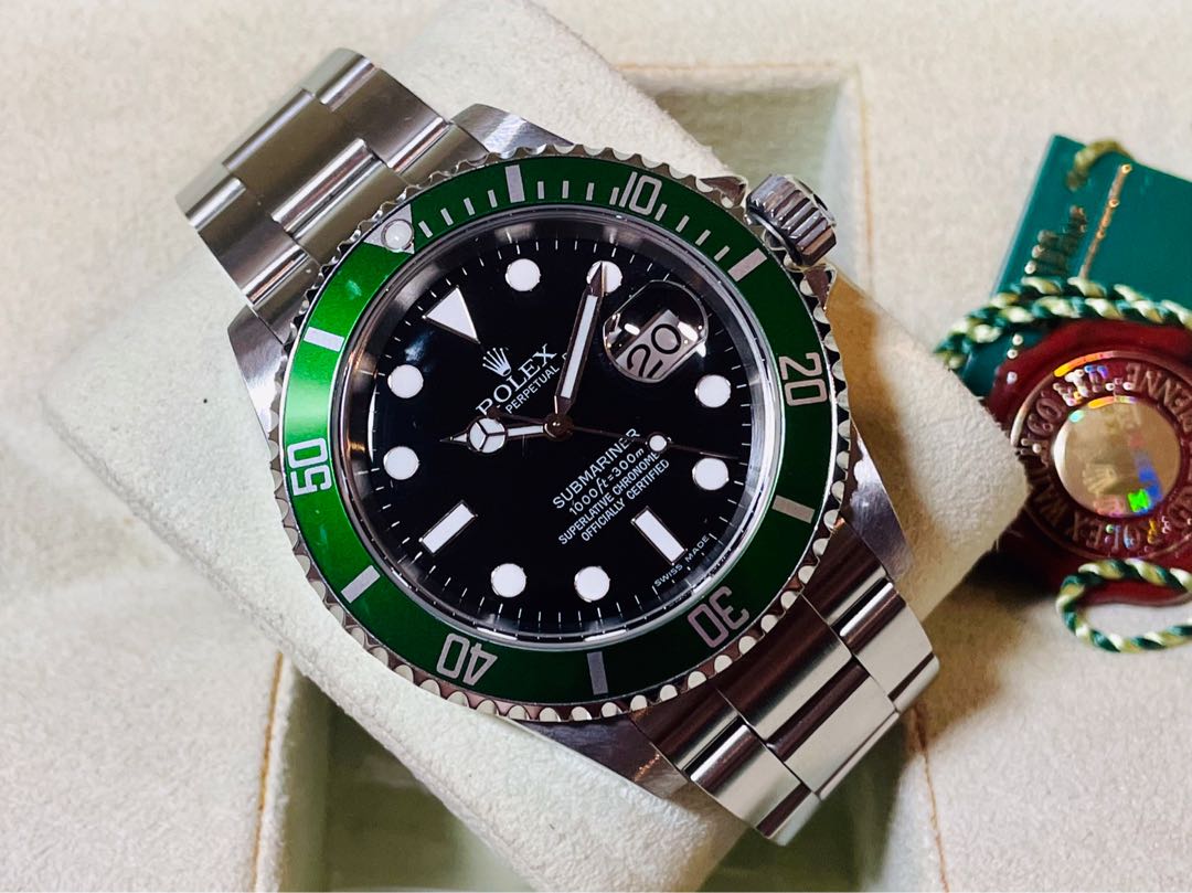 Rolex Submariner 16610LV Z Series Kermit Luxury Watches on