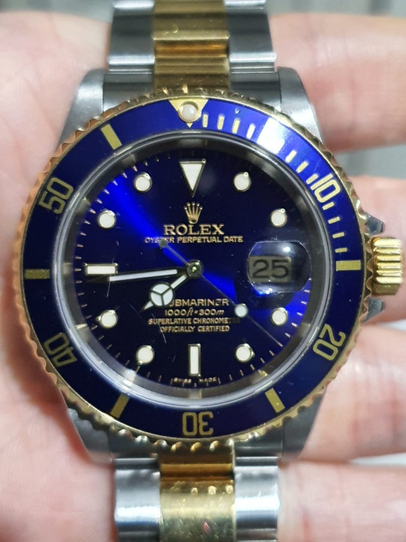 Rolex submariner blue 16613 y series 