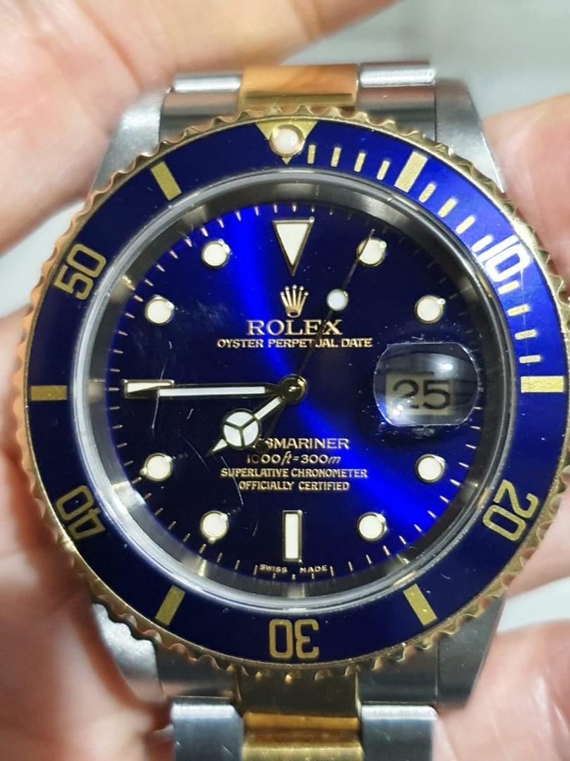 Rolex submariner blue 16613 y series 
