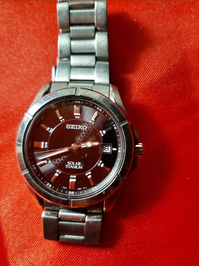 Seiko solar automatic mens watch titanium watch, Men's Fashion, Watches &  Accessories, Watches on Carousell