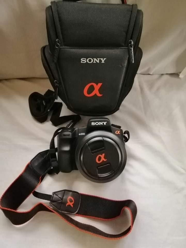 Sony DSLR-A200 (Category: Cameras) located in Makati City. Submitted by meowmyella (Listing ID 1109719174, Image 2). Description: Rarely used Sony DSLR-A200. With camera bag, charger and memory card included. Purchases in Dubai UAE SALE PRICE: from 15k, now 12,500 only!!!.