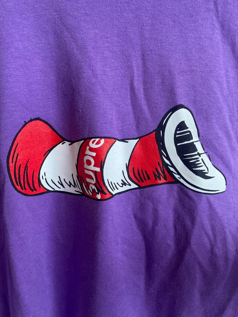 Supreme cat in deals the hat tee purple