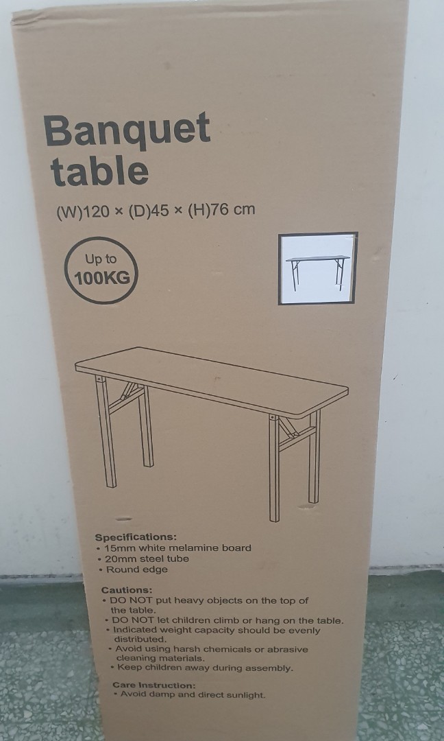 Tesco Banquet Table, Furniture & Home Living, Furniture, Tables & Sets