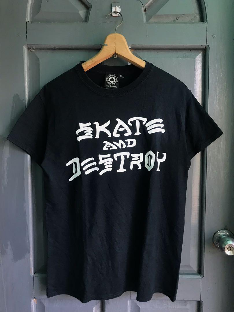 Thrasher skate top and destroy shirt