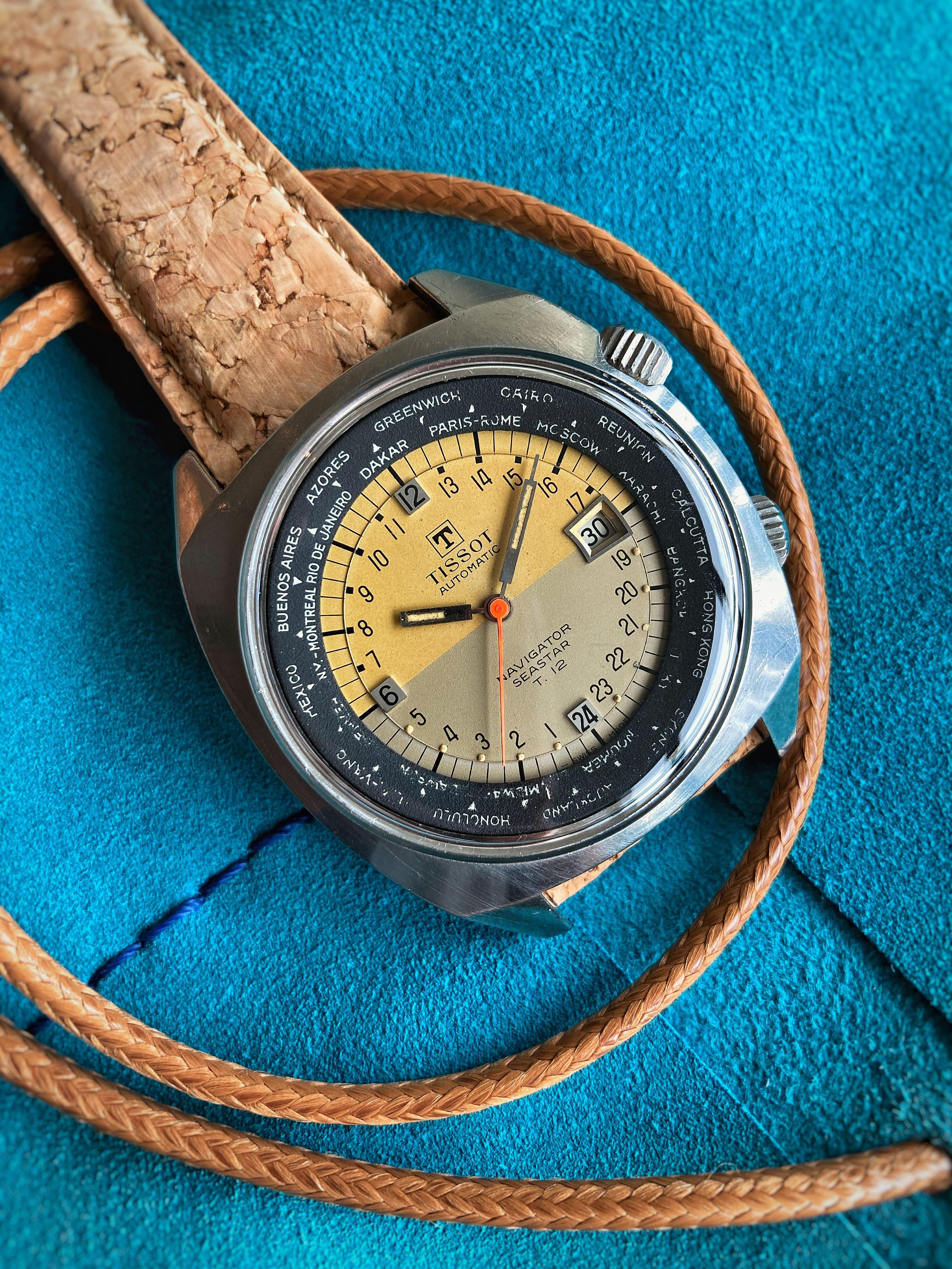 Tissot Navigator Seastar T 12 Vintage Worldtimer Men s Fashion