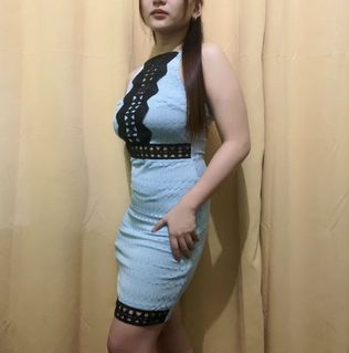 Topshop Baby Blue Bodycon Dress