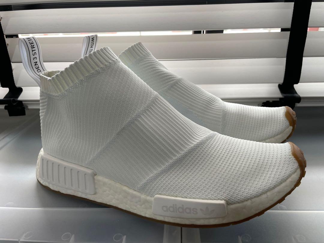 UK11 Adidas NMD City Sock White Gum, Men's Fashion, Footwear, Sneakers on  Carousell