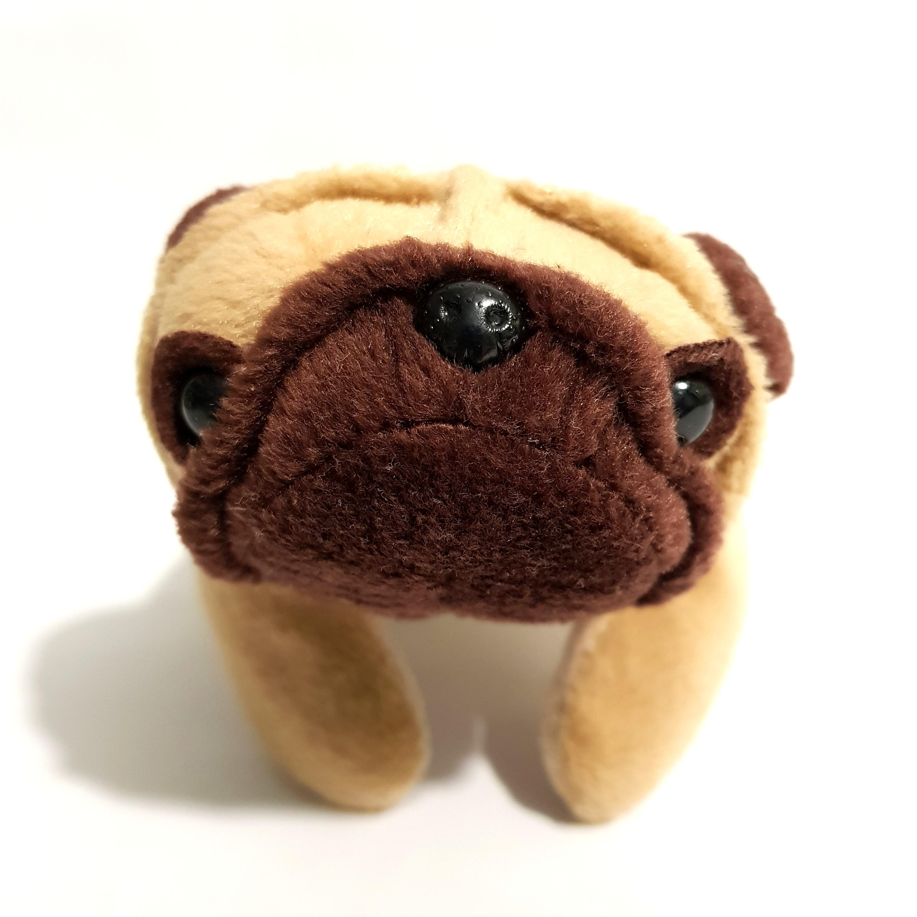 Vintage Plush Beanie Baby Pug Dog Pugsly With Tags 1996   Some Fading on Tags
