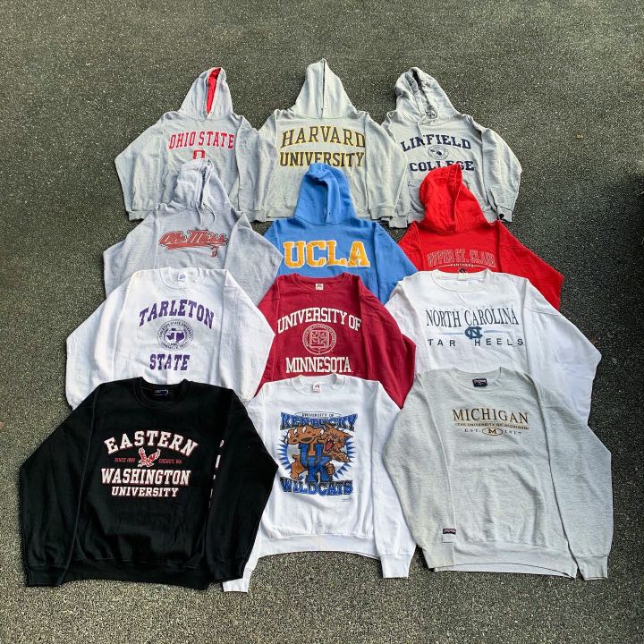 Vintage College University Sweatshirt Men s Fashion Coats
