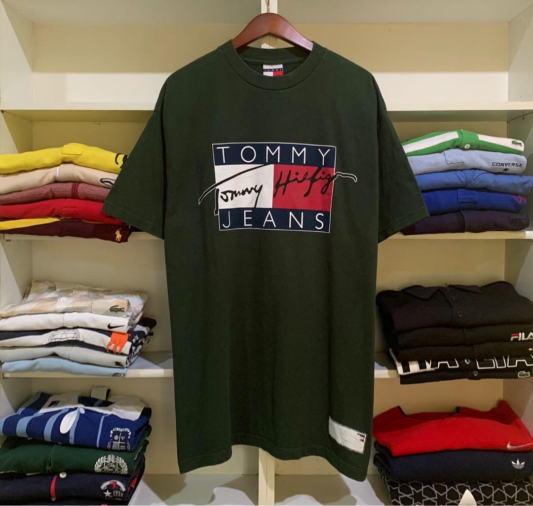 Tommy jeans big logo t shirt deals