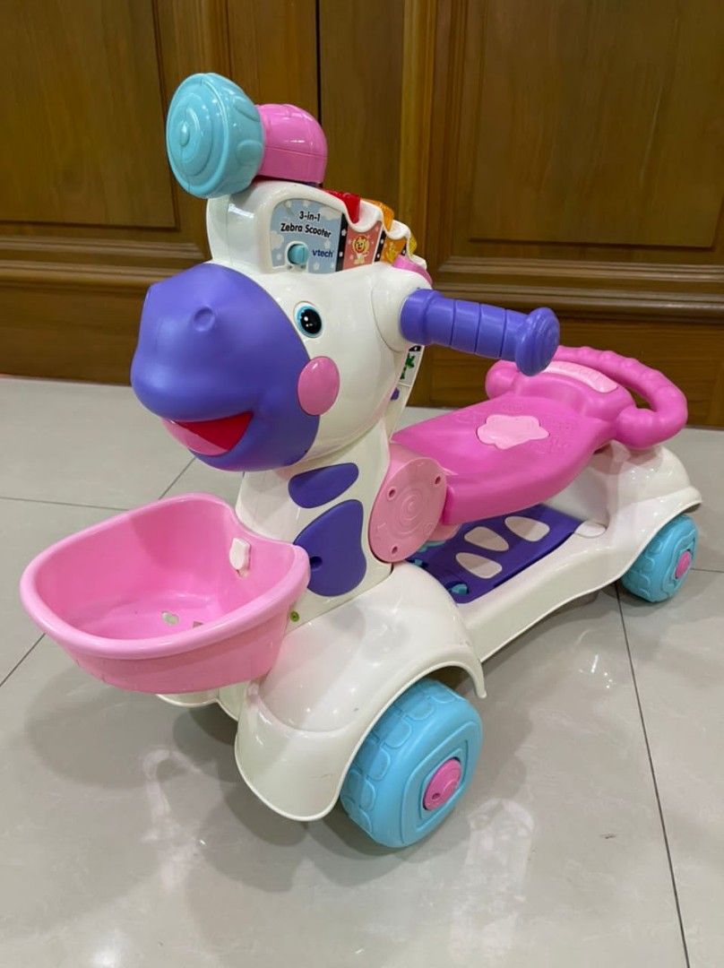 Vtech 3 in 1 online zebra scooter pink