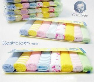 Baby Washcloth 8pack random design