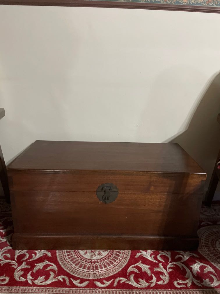 Wooden Treasure Chest, Furniture & Home Living, Furniture, Shelves