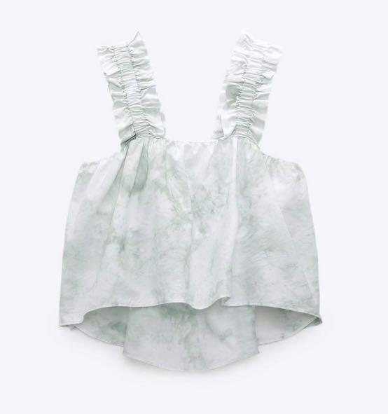 Zara Tie-Dye Poplin Top BNWT, Women's 