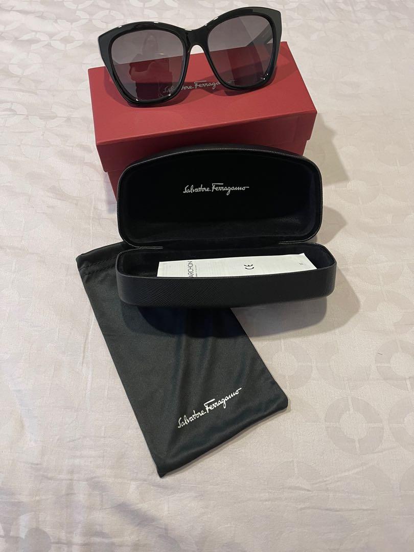 BNWB 100 Authenticity Guaranteed Salvatore Ferragamo 56mm Cat Eye Square Shape Sunglasses SF957S for Women over 60 OFF Retail