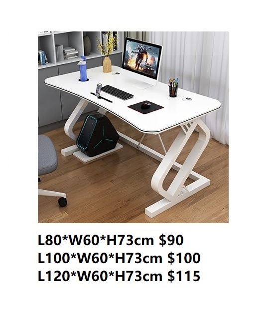 303, White Gaming Table Computer Desk Table, Design4. Table