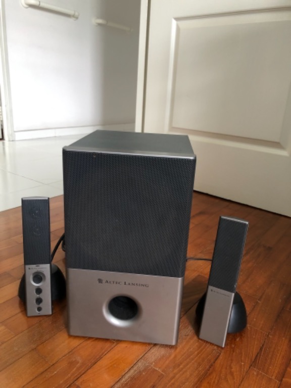 Altec lansing powered audio system with subwoofer tv home appliances