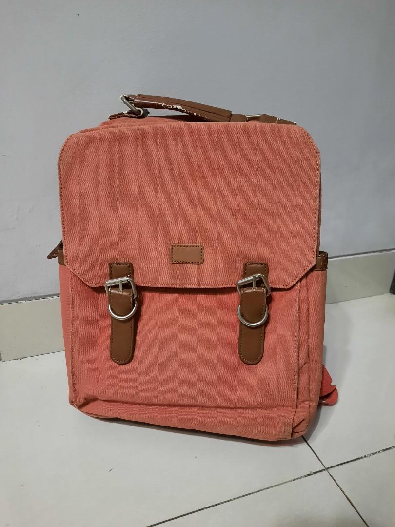 Tas ransel pria backpack tas laptop/tas pria gendong kulit tebal/tas  selempang import