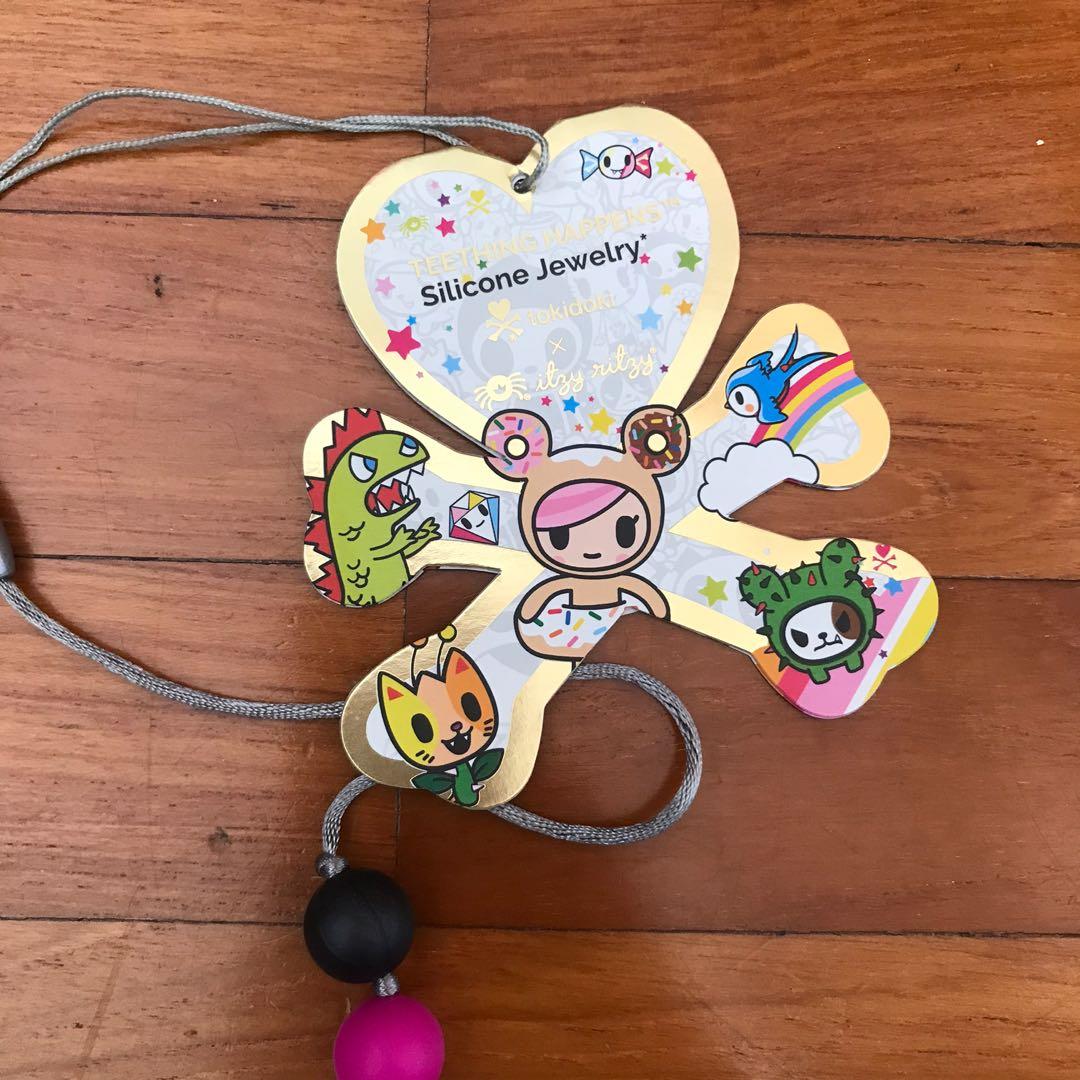 Brand new unused Tokidoki x Itzy Ritzy teething necklace featuring Donutella