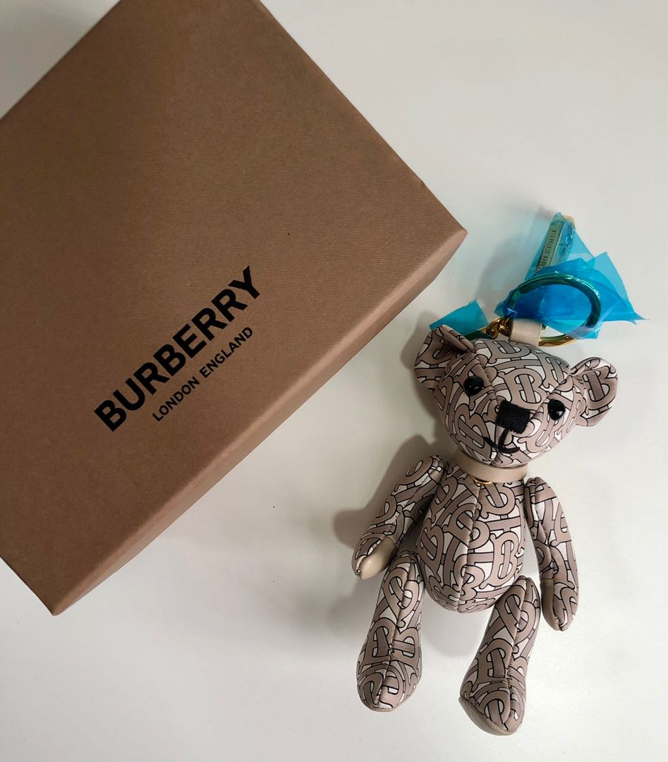 Burberry Monogram Thomas Bear Keychain Bag Charm – STYLISHTOP