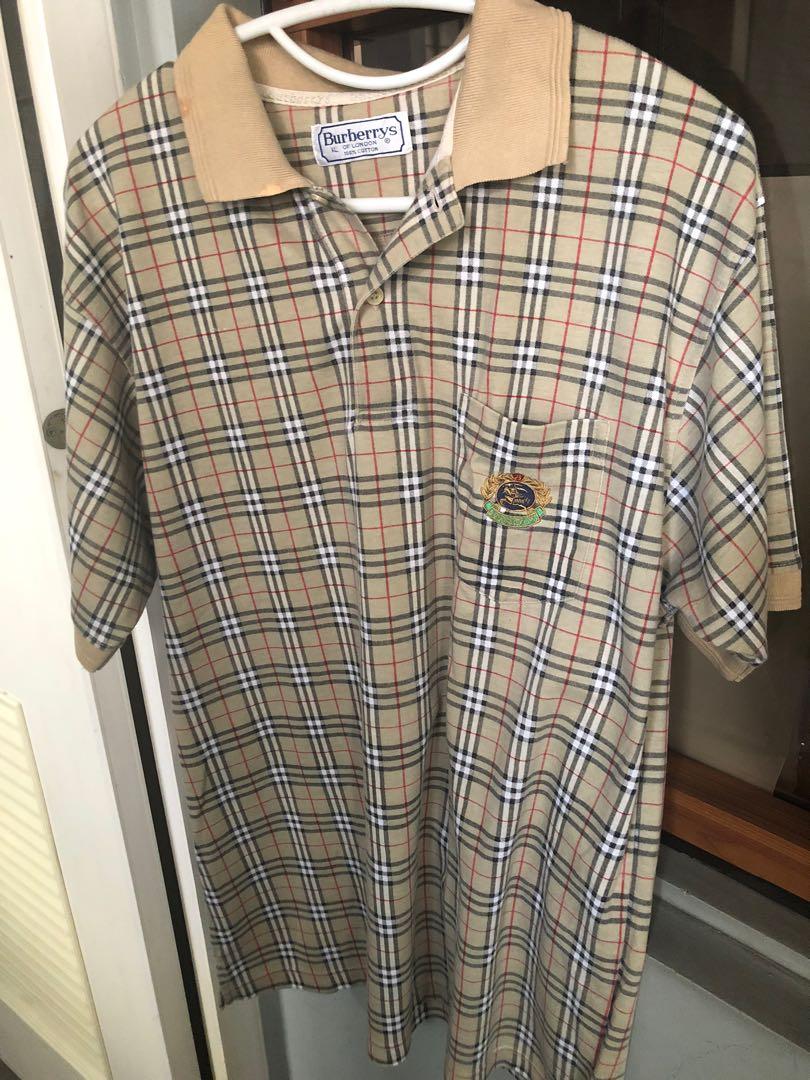 Burberry plaid polo hot sale