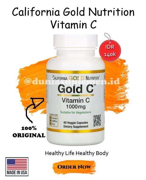 California Gold Nutrition, Gold C, Vitamin C 1000mg, Makanan & Minuman