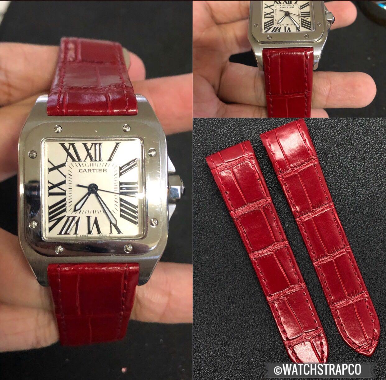 Cartier santos new arrivals with leather strap