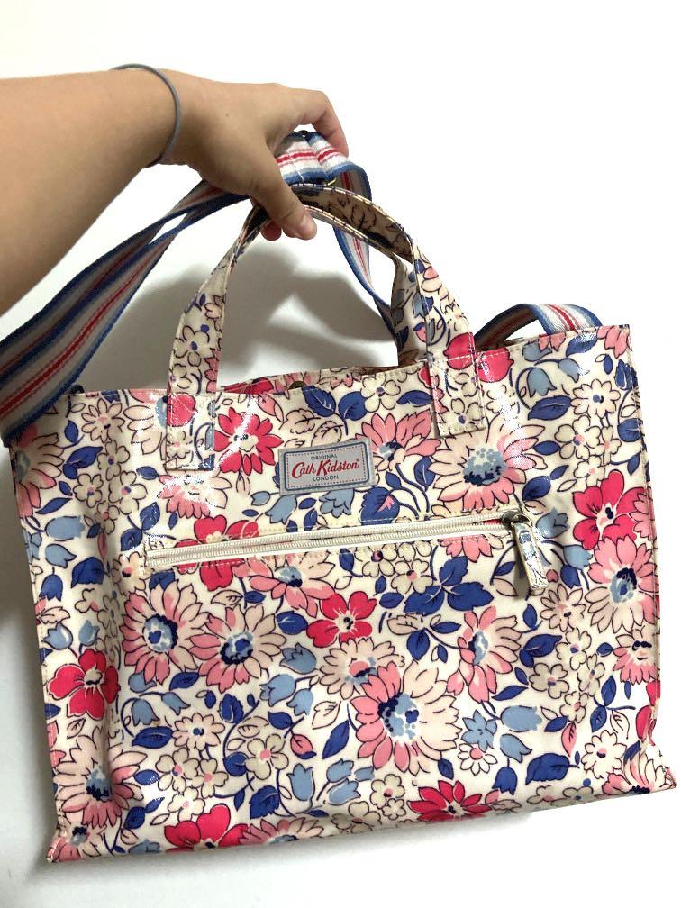 SALE Cath Kidston Floral Flower Shoulder Tote Sling Handbag Medium Large Flower Spring Pink Blue White Women s Fashion Bags Wallets Cross body Bags on Carousell