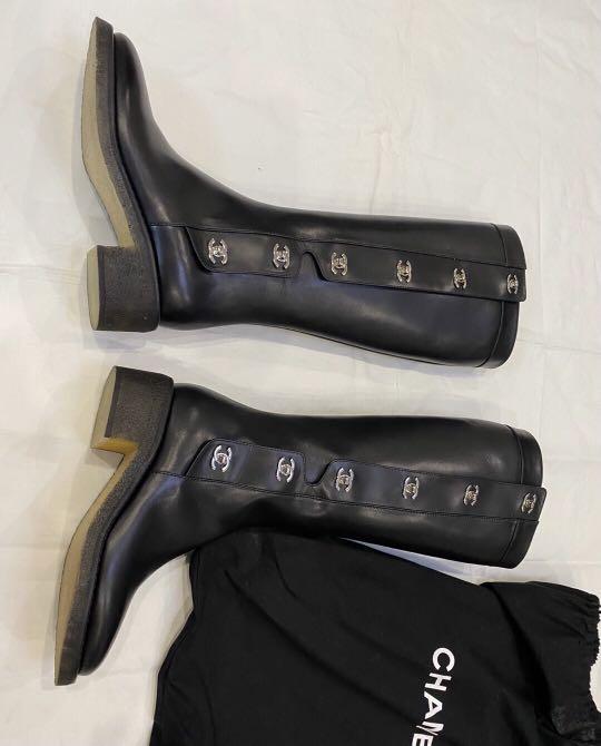 Chanel turnlock boots online