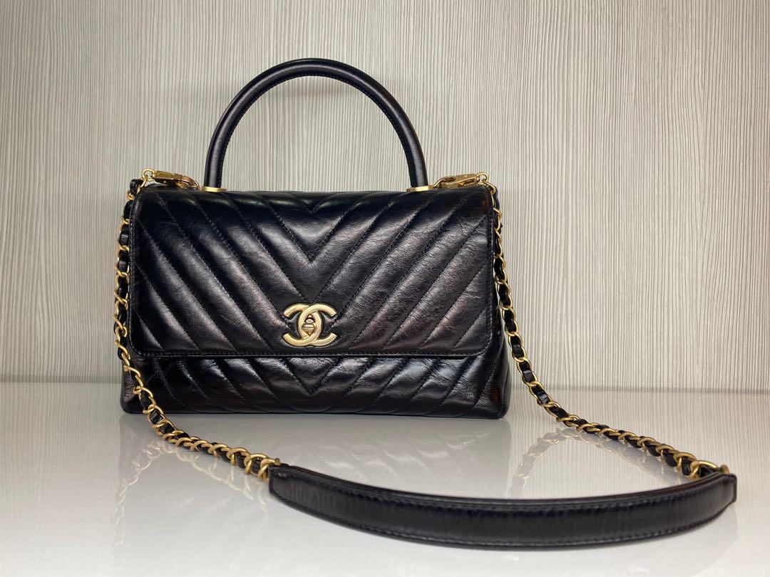 Chanel Coco Handle Chevron Luxury Bags Wallets On Carousell