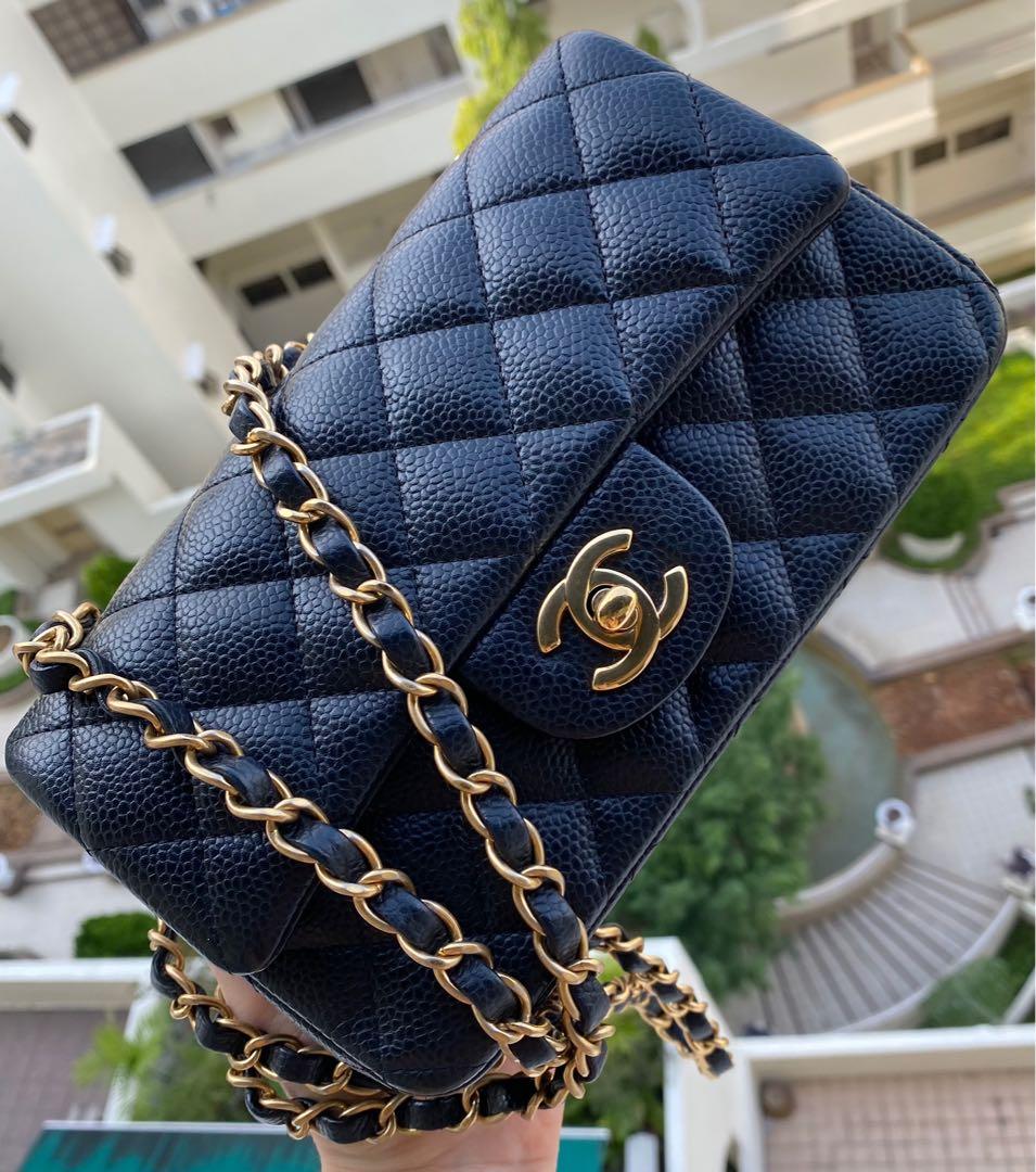 Chanel mini rectangular black caviar #21, Luxury, Bags & Wallets on  Carousell