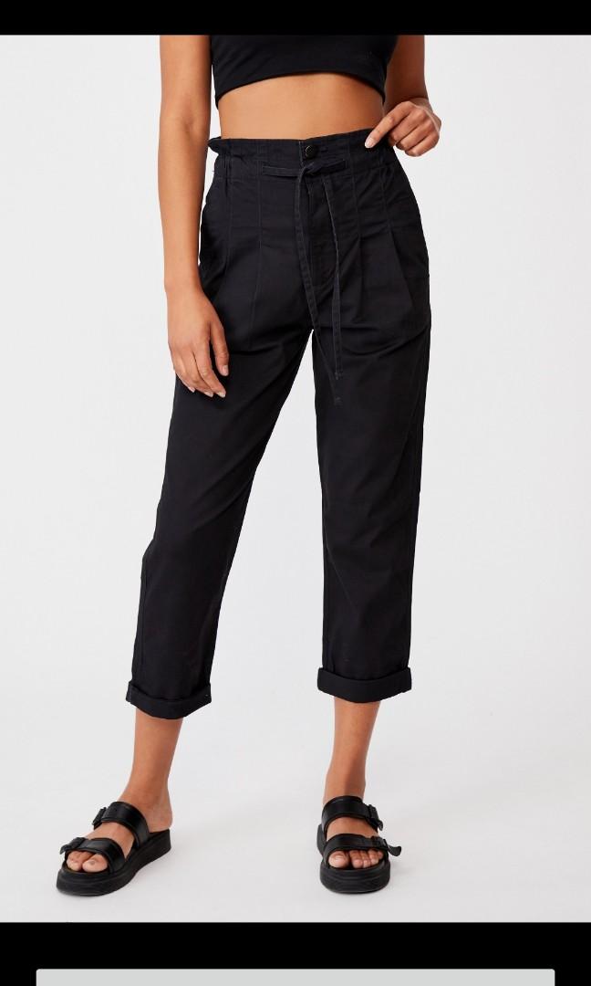 COTTON ON PAPERBAG PANTS, Fesyen Wanita 