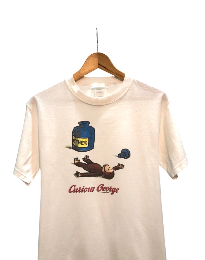 Curious George vintage cartoon tshirt 